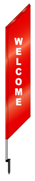 COLDWELL BANKER - AZ MOVES / Flags / Yard Sail Flag Unit - Welcome - Red