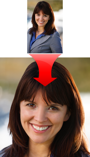 Enlarging low high images.