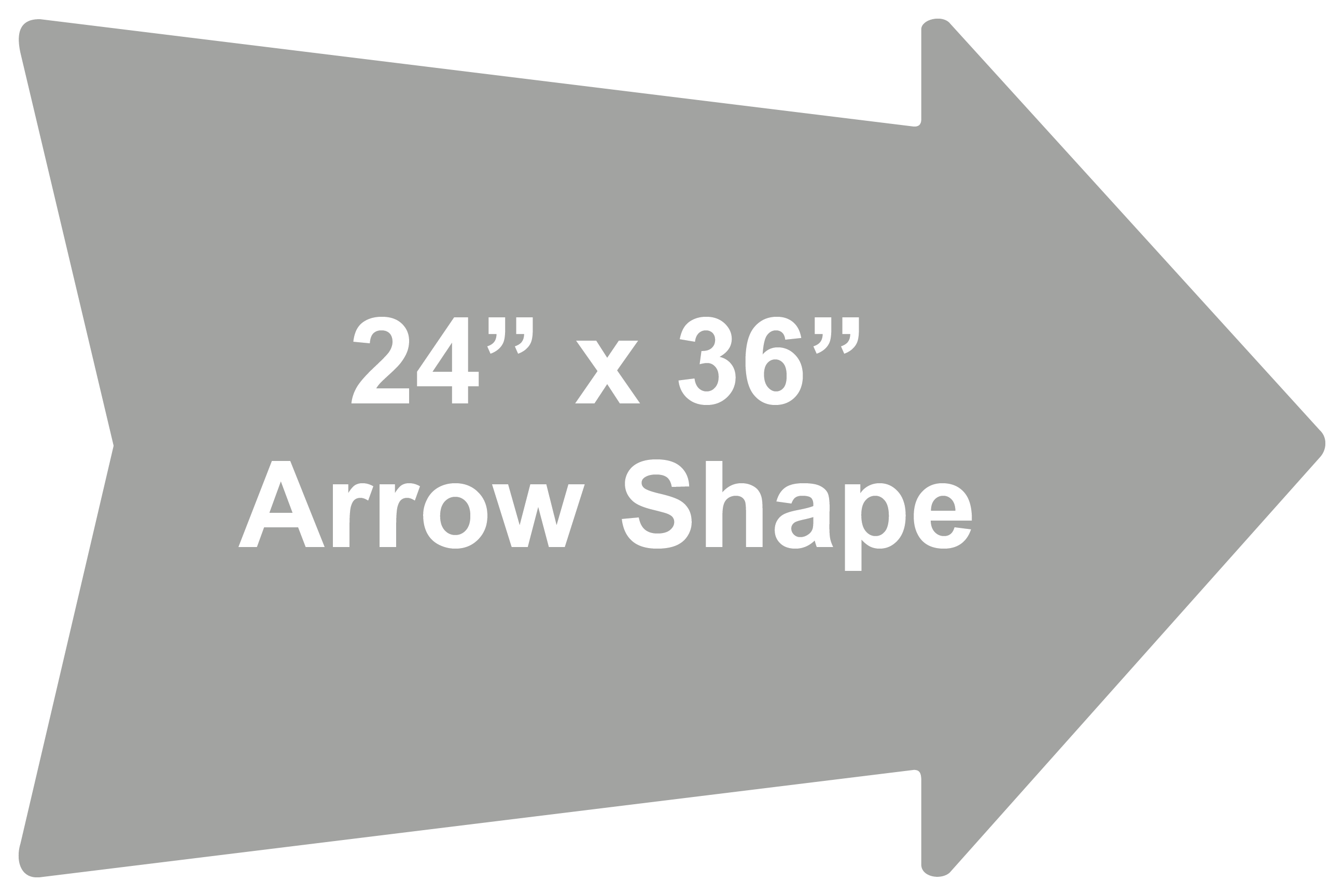 24 x 36 Arrow shape