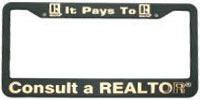 REALESTATE.COM / Accessories / License Plate Frame - Black