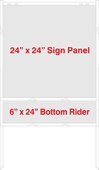 REALTY ONE GROUP / Frames / 24" x 24" White Angle Iron Bottom Rider Frame