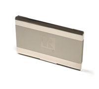 REALTY ONE GROUP / Accessories / Two-Tone Engraved Silver Business Card Holder