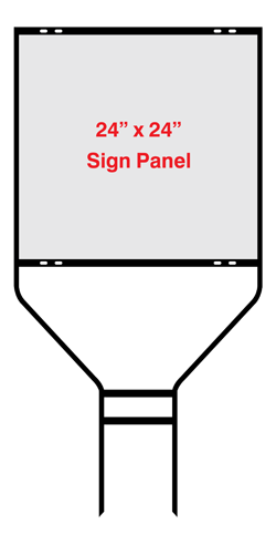 Frames / 24" x 24" Black Round Rod Frame