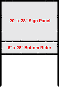 Frames / 20" x 28" Black Angle Iron Bottom Rider Frame