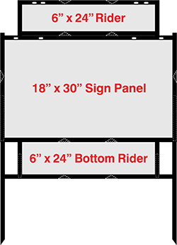 Frames / 18" x 30" Black Angle Iron Top/Bottom Rider Frame
