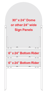 Frames / 24" Open Top White Angle Iron Bottom Rider Frame