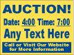 Auction Yard Signs