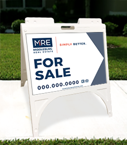 White 18" x 24" Sidewalk Sign Unit - Custom