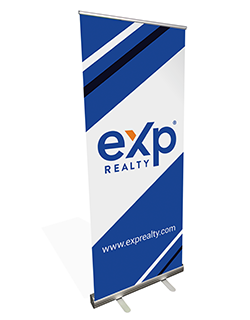 80" x 47" Retractable Banner & Stand