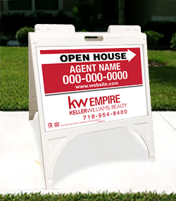 White 18" x 24" Sidewalk Sign Unit - Custom