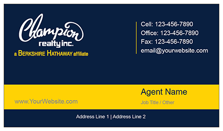 Business card template