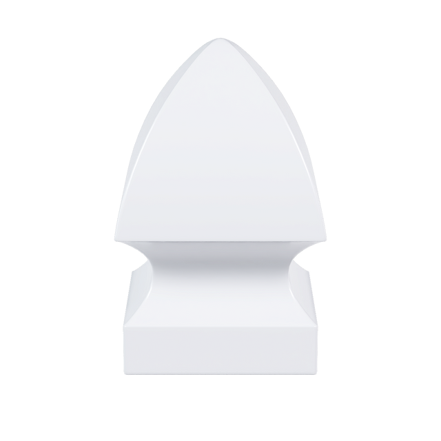 Plastic Colonial Post End Cap - White Gothic