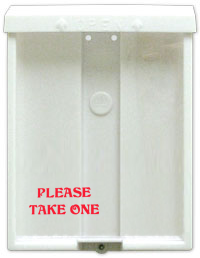 Brochure Box - White, Please Take One Imprint
