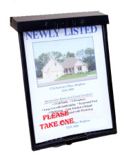 Brochure Box - Black, Please Take One Imprint