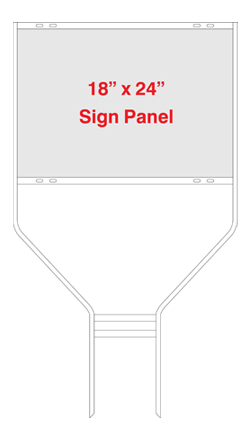 18" x 24" White Round Rod Frame