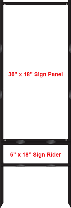 Shop Realtor Signs 36 X 18 Black Angle Iron Bottom Rider Frame Shop Realtor Signs 36 X 18 Black Angle Iron Bottom Rider Frame