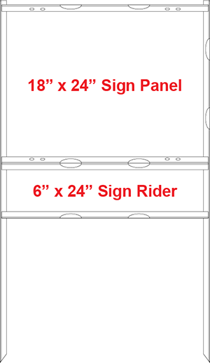 18" x 24" White Angle Iron Bottom Rider Frame