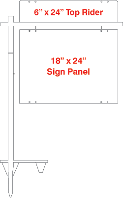 Cross Arm Stake White