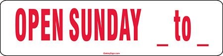 Open Sunday BTB Poly 6"x24" Rider