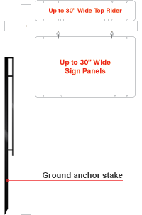 Aluminum Colonial Post - White  - Up to 30" Wide Panels