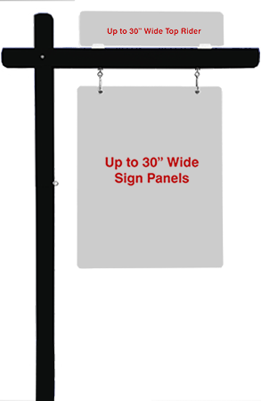 Aluminum Colonial Post - Black  - 3 Piece - Up to 30" Wide Panels
