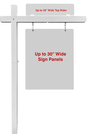 Aluminum Colonial Post - White  - 3 Piece - Up to 30" Wide Panels