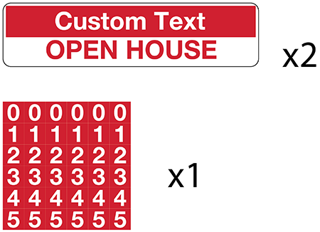 2 Qty  6" x 24" Open House Saturday Riders plus Magnetic Number Pack