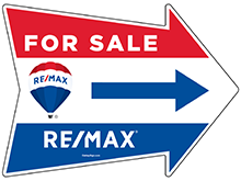 REMAX Realtor Signs 18 X 24 Stock Arrow Shape For Sale Re1