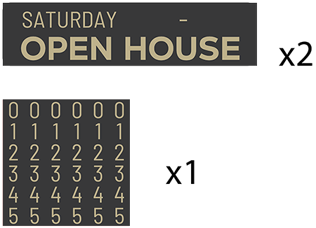 2 Qty  6" x 24" Saturday Sunday Riders plus Magnetic Number Pack