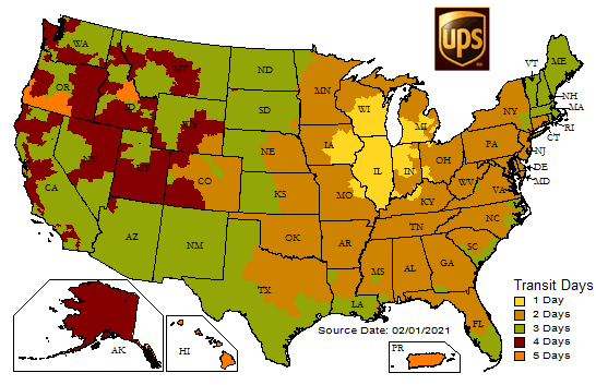 UPS Delivery Time Image