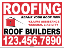 Roofing 18 X 24 Yard Signs Roofing 18 X 24 Yard Sign